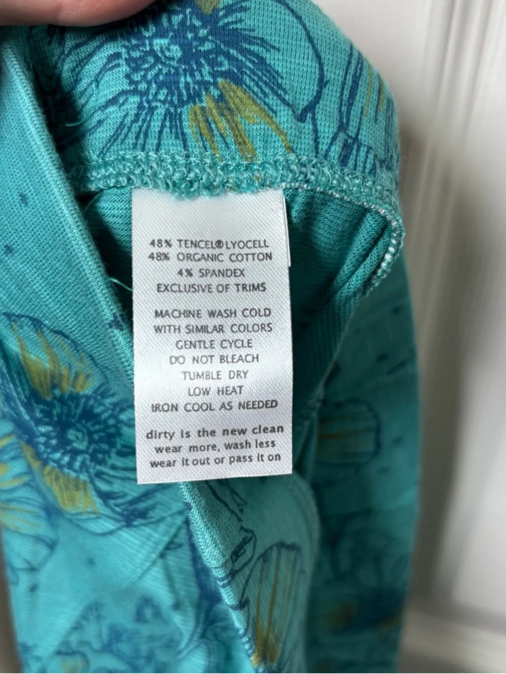 Horny Toad & Co Chachacha Skirt Womens XL Turquoise Floral Organic Cotton Beach - Picture 5 of 6